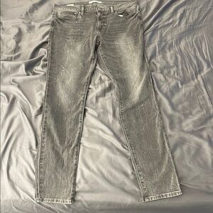 Pacsun Stacked Skinny Grey paint splatter Jeans, never worn, 32x32